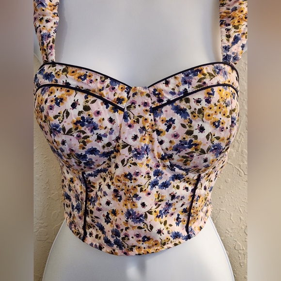BOG Collecive Floral Corset Top NWT - Picture 2 of 16